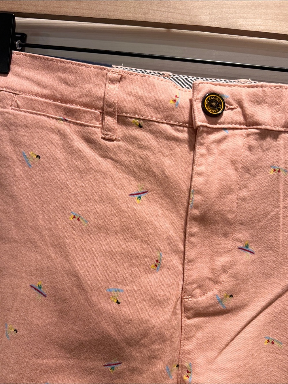 NWT JACHS New York Bleecker Shorts Men’s Size 33 Pink Surfboard Print - Picture 4 of 11